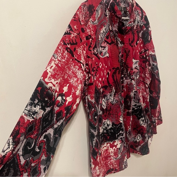 Chicos vibrant colorful button down top - Picture 5 of 14